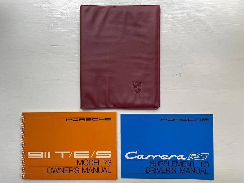 Porsche Club of America - The Mart - Genuine/authentic 1973 Carrera RS Drivers Manual & RS Supplement (English)