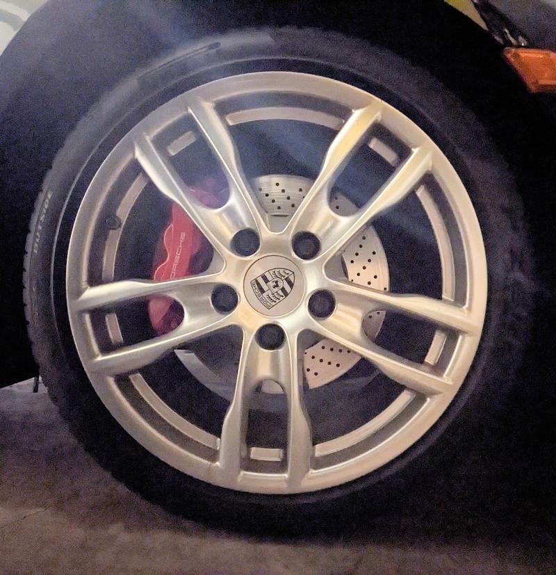 Porsche Club of America - The Mart - Cayman wheels w/All season tires.