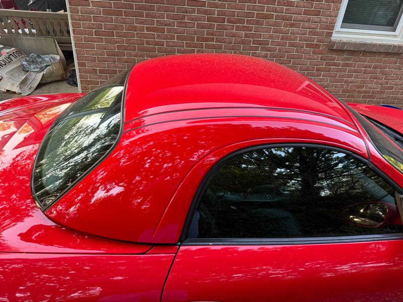 Porsche Club of America - The Mart - 1997-2004 Porsche boxster hardtop, guards red, with stand and cover