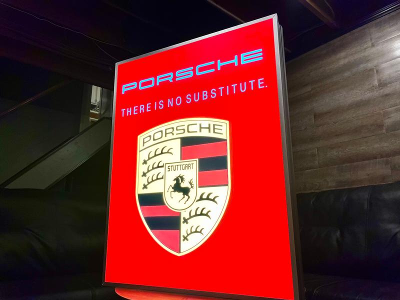 Porsche Club of America - The Mart - 1980s Porsche Dealership Sign (36'' x 20'')