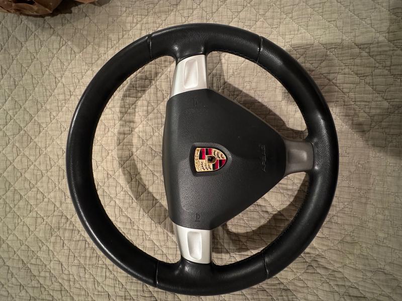 Porsche Club of America - The Mart - 3 Spoke Black Steering Wheel 987 997 with Airbag